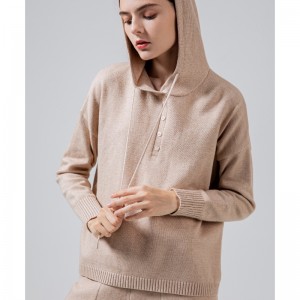 Einfacher und einfacher Knit Hoodie und einzelner Top 68036#